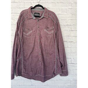 BUCKLE BLACK ATHLETIC FIT MEN'S  WESTERN SHIRT Long Sleeves SIZE XXXL